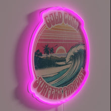 Charger l'image dans la galerie, Vibrant Retro Neon Sign Faux Finish, Vintage Surf Inspiration.