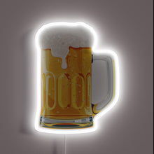 Charger l'image dans la galerie, Vibrant RGB neon sign advertising golden amber beer and froth