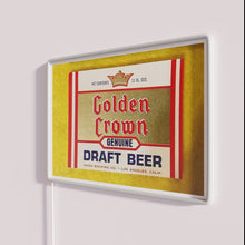 Charger l'image dans la galerie, Vintage Neon Bar Sign in Gold with Red Blue Accents