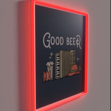 Charger l'image dans la galerie, Neon sign glowing with vibrant colors for beer enthusiasts everywhere.