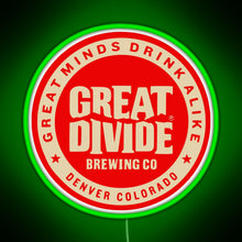 Charger l'image dans la galerie, Great Divide Brewing Co Logo RGB neon sign green