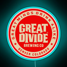 Charger l'image dans la galerie, Great Divide Brewing Co Logo RGB neon sign lightblue