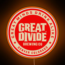 Charger l'image dans la galerie, Great Divide Brewing Co Logo RGB neon sign orange