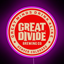 Charger l'image dans la galerie, Great Divide Brewing Co Logo RGB neon sign  pink