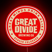 Charger l'image dans la galerie, Great Divide Brewing Co Logo RGB neon sign red