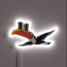 Charger l'image dans la galerie, Illuminated Guinness Toucan Bird in Vibrant RGB Neon Sign Art