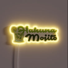 Charger l'image dans la galerie, Add tropical vibes with this colorful Hakuna Mojito neon sign.