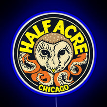 Charger l'image dans la galerie, Half Acre Brewing Company RGB neon sign blue
