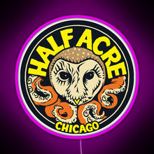 Charger l'image dans la galerie, Half Acre Brewing Company RGB neon sign  pink