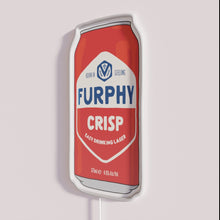 Charger l'image dans la galerie, Hand-drawn Furphy Crisp Beer Can Neon Sign with RGB Lighting