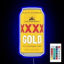 Charger l'image dans la galerie, Hand drawn XXXX Gold can RGB neon sign remote