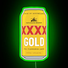 Charger l'image dans la galerie, Hand drawn XXXX Gold can RGB neon sign green