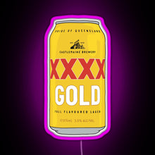 Charger l'image dans la galerie, Hand drawn XXXX Gold can RGB neon sign  pink