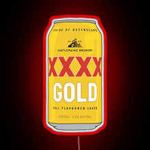 Charger l'image dans la galerie, Hand drawn XXXX Gold can RGB neon sign red