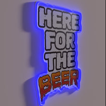 Charger l'image dans la galerie, RGB Neon Sign with Humorous Beer Lover Quote Text