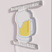 Charger l'image dans la galerie, Eye-catching RGB Neon Sign Advertising 'Free Beer' Bar Decorations Online
