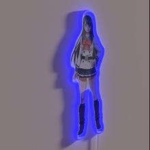 Charger l'image dans la galerie, Urban high-rise cityscape with invading vibrant pink and green lights