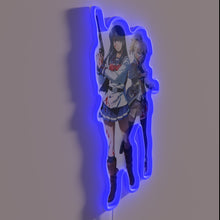 Charger l'image dans la galerie, Electric cityscape warning with high-rise invasion glow effect neon sign.