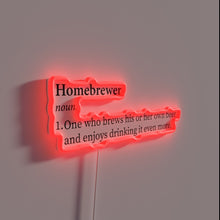 Charger l'image dans la galerie, Artisanal brewer defined with vibrant RGB LED neon character