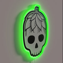 Charger l'image dans la galerie, Neon beer skull decor for hopheads to show their passion.