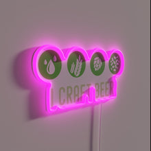 Charger l'image dans la galerie, Brewery Sign with Hand-Drawn Illustration of Beer Brewing Process