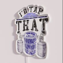 Charger l'image dans la galerie, Vibrant Neon Bar Decor with Color-Changing I D Tap Sign