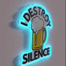 Charger l'image dans la galerie, RGB Neon Sign: Loudly Shattering Silence with a Cold Beer.