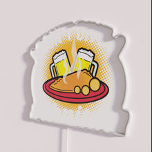 Charger l'image dans la galerie, German food-inspired neon decor with playful, colorful 'I Don't Care' vibes.