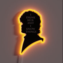 Charger l'image dans la galerie, Retro-inspired neon sign featuring a witty quote about beer enthusiasts