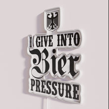 Charger l'image dans la galerie, Customizable RGB neon bar decor with witty beer pressure humor quote.