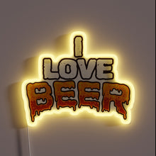 Charger l'image dans la galerie, Vibrant LED neon sign displays I Love Beer in color