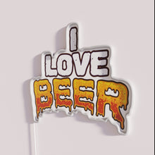 Charger l'image dans la galerie, RGB Neon Bar Sign with I Love Beer Typography Design