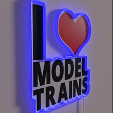 Charger l'image dans la galerie, Retro-inspired model train enthusiast's cozy hobby space decorative neon sign