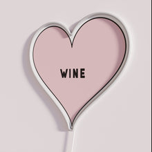Charger l'image dans la galerie, Romantic wine lover's heart lit up in vibrant color neon