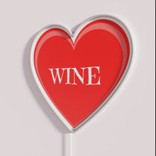 Charger l'image dans la galerie, Eye-catching Wine Lover Red Heart Neon Sign for Home Decoration Room
