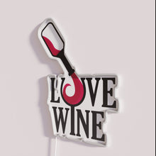 Charger l'image dans la galerie, RGB Wine Lover's Personalized Neon Sign with Customizable Message Displayed