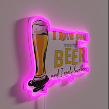 Charger l'image dans la galerie, RGB LED neon sign displays heartfelt love in vibrant colors.