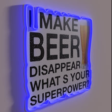 Charger l'image dans la galerie, Neon sign declaring fun personality and drinking abilities with humor