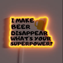 Charger l'image dans la galerie, Retrofuturistic Bar Sign Featuring Holographic Neon Beer-Themed Display Graphics