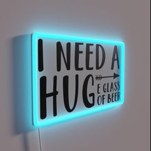 Charger l'image dans la galerie, Signifying thirsty humor with vibrant neon beer craving decor