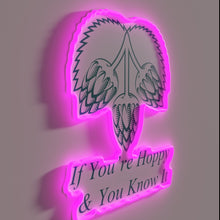 Charger l'image dans la galerie, Colorful neon sign celebrating happiness with beer-themed whimsy vibe