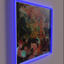 Charger l'image dans la galerie, Beautiful Japanese Garden Scene in Vibrant RGB Neon Light Artwork