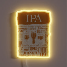 Charger l'image dans la galerie, RGB Neon Sign: IPA India Pale Ale Typography for Enthusiasts