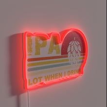 Charger l'image dans la galerie, IPA Lovers Unite: A Hilarious Neon Sign for Craft Beer Enthusiasts.