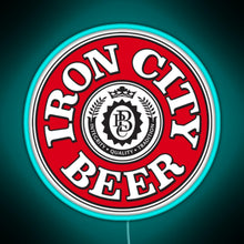 Charger l'image dans la galerie, Iron City Beer RGB neon sign lightblue