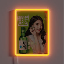 Charger l'image dans la galerie, Neon IU Soju Sign with Bright RGB Color Changing Effect
