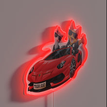 Charger l'image dans la galerie, Vibrant cartoon style Jojo's Bizarre Adventure Lambo car neon decoration light