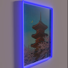 Charger l'image dans la galerie, Japanese Cherry Blossoms illuminated under evening glow at Ueno Toshogu.