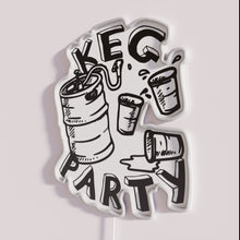 Charger l'image dans la galerie, Vibrant neon party decor with colorful RGB keg lighting ambiance