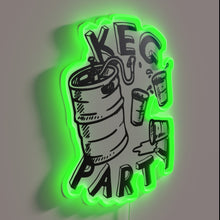 Charger l'image dans la galerie, Add vibrant glow to any party with this keg sign.